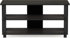 Furinno Turn-N-Tube Shoe Rack, 3-Tier Shoe Organizer, Shoe Storage with Compact Open Shelves, 15.5 x 31.5 x 15.7, for Closet Entryway, Office, Garage, Espresso/Black