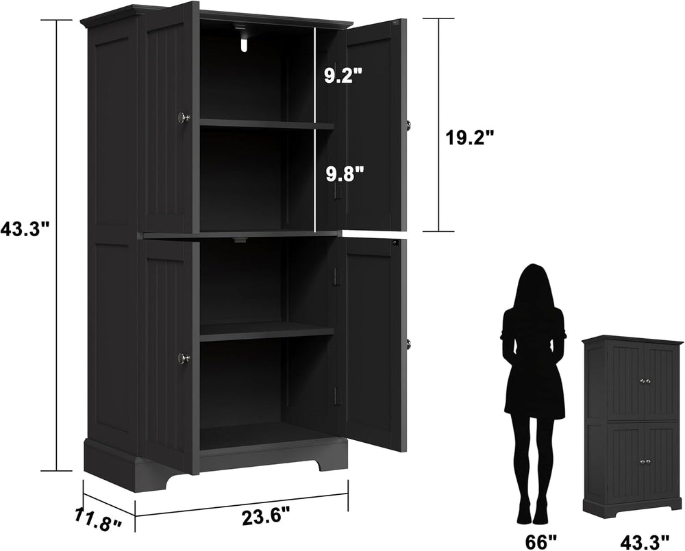 ChooChoo Bathroom Floor Cabinet with Adjustable Shelves