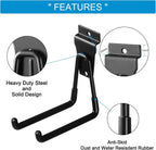 16 Pack Slatwall Hooks, Slatwall Accessories for Garage Storage, Heavy Duty Slat Wall Hanger(Black)