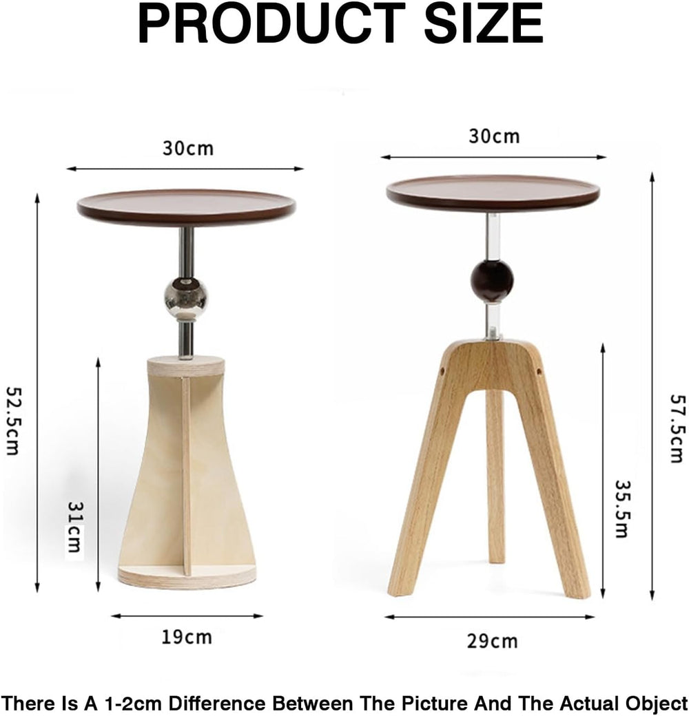 Movable Small Side Table for the Living Room or Bedside—Suitable as a Decorat...