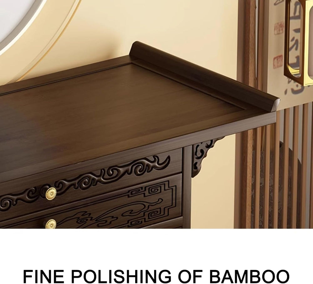HARELA Meditation Altar Table Cabinet with Drawer, Meditation Shrine Buddhist...