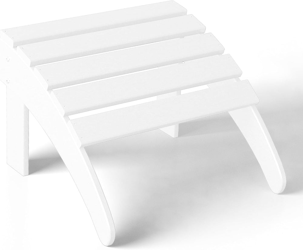 WestinTrends Outdoor Patio Adirondack Ottoman Foot Rest, All Weather Poly Lum...