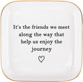 Best Friend Birthday Friendship Gifts for Women Jewelry Tray, Friendship Graduation Christmas Retirement Farewell Gifts for Best Friend BFF Coworkers Jewelry Ring Tray Dish