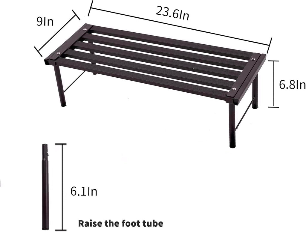 Metal Plant Stand, Rust-proof Aluminum Flower Pot Stand, Plants Display Stands Decoration Racks for Living Room Balconies and Gardens (60 Ebony)