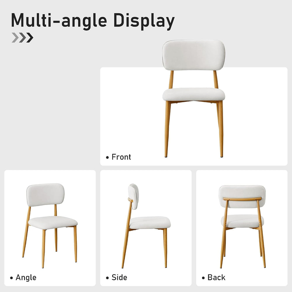 weselon Mid-Century Modern Dining Chairs Set of 4, Upholstered Velvet Dining ...
