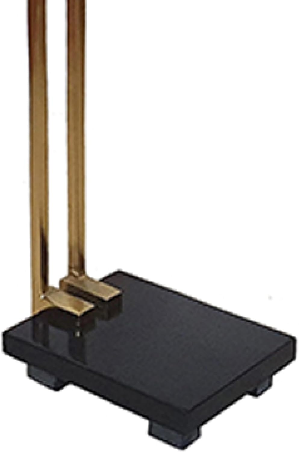 Benzara Dani Side End Table, Square Black Marble Top and Base, C Shape, 13 Inch