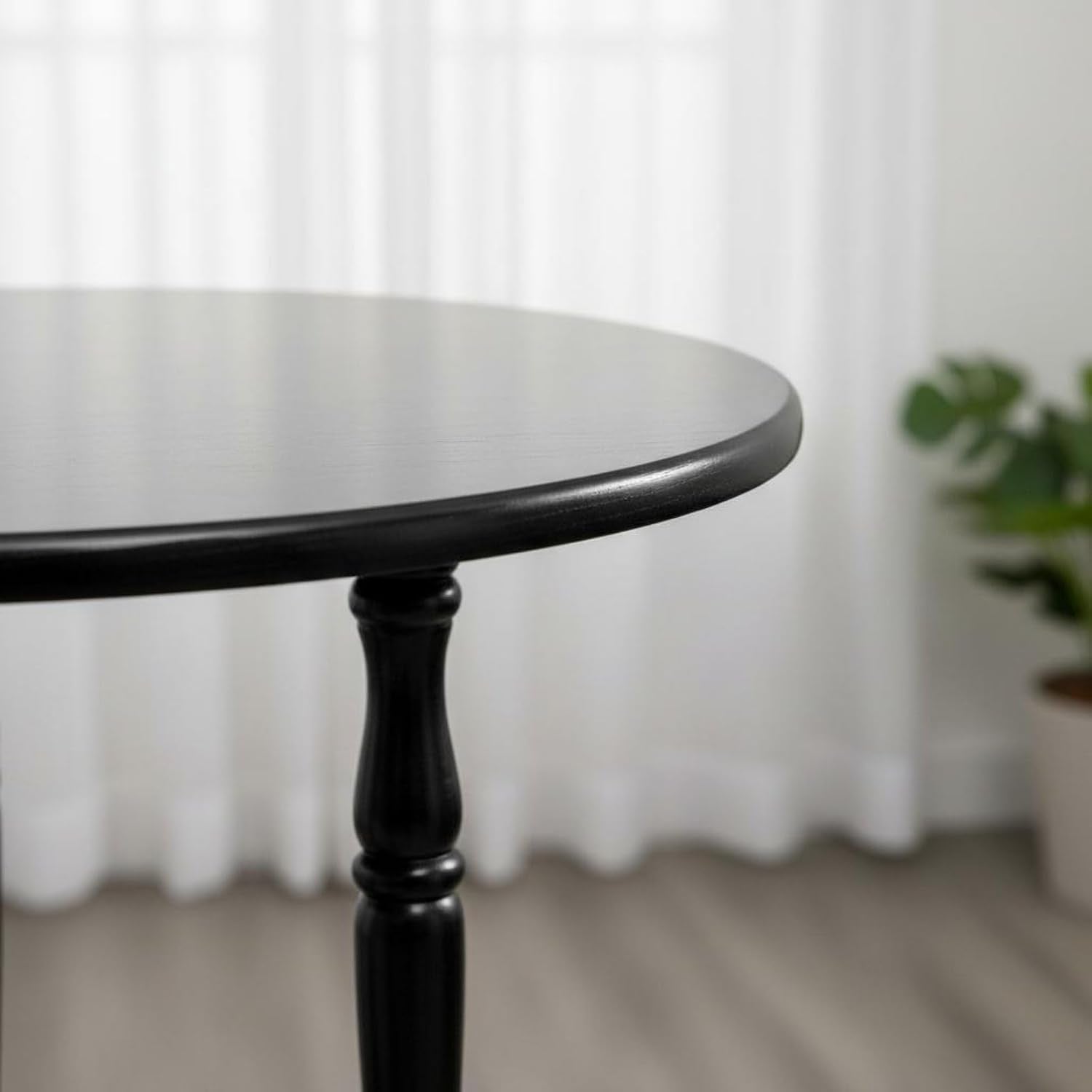 Fenteer Table Round Side Table End Telephone Table with Rubber Wood Frame and Lower Storage Shelf Baked Paint Finish for Easy Cleaning Suitable, White, 48-48-61cm