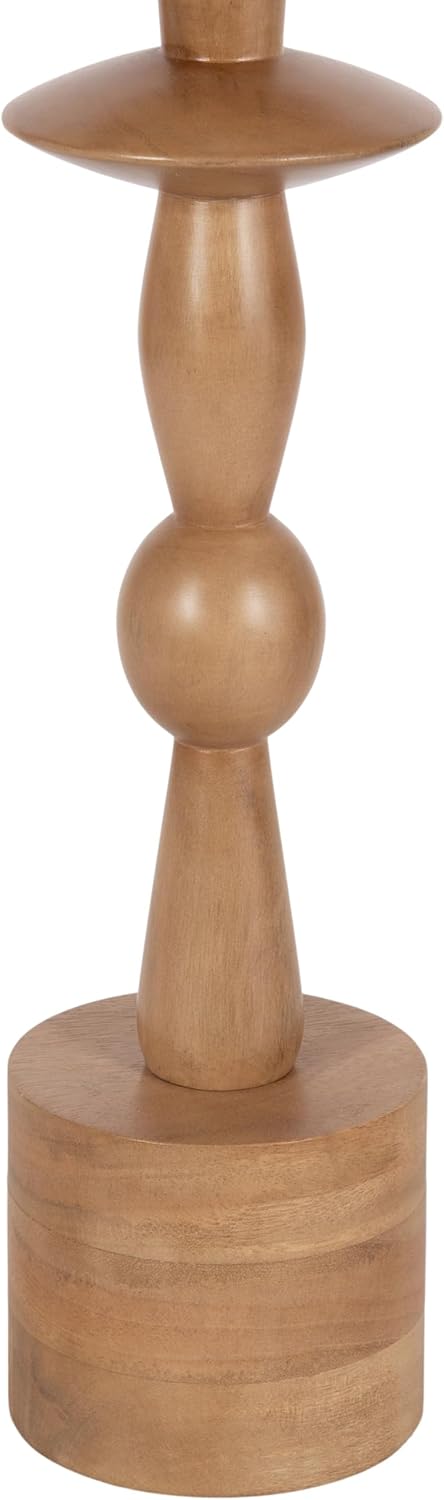 Kate and Laurel Avenal Modern Round Mango Wood Drink Table, 9 x 9 x 22, Natur...