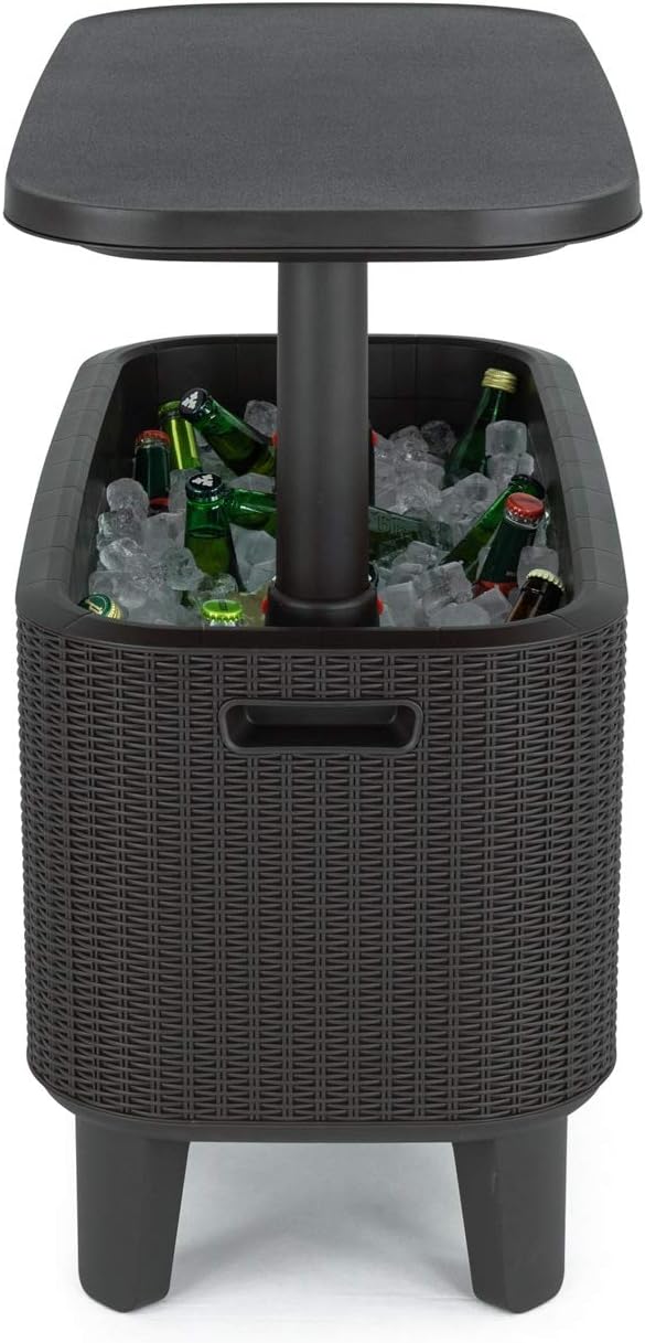 Keter Bevy BAR Cocktail Table, Polypropylene, Anthracite Grey