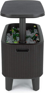 Keter Bevy BAR Cocktail Table, Polypropylene, Anthracite Grey