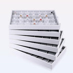Oirlv 28 Region Ring Display Tray Stackable Jewelry Organizer Trays Leather Rings Storage Case