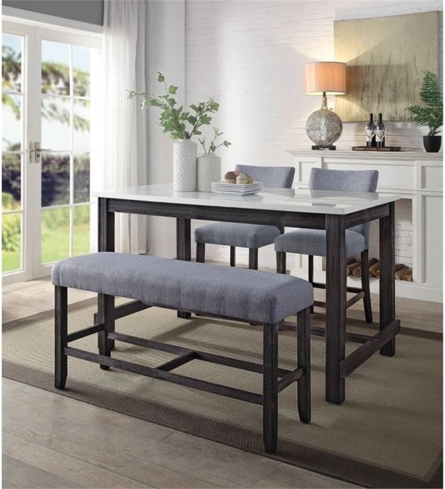 BOWERY HILL Transitional Counter Height Bench, 48" L x 14" W x 25&q...