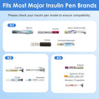Insulin Cooler Travel Case for Pens & Vials, Portable Diabetic Travel Case with TSA Approved Gel Ice Pack, Large Capacity Medication Cooler for Travel (White)