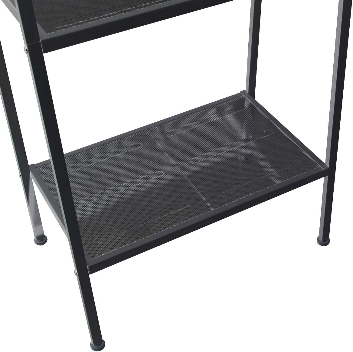 soges Ladder Shelf, 4-Tier Shelves Bookshelf, Storage Rack Shelves, Bathroom, Living Room, Plant Flower Stand, Multifunctional Display Shelfs, Simple Assembly, Black