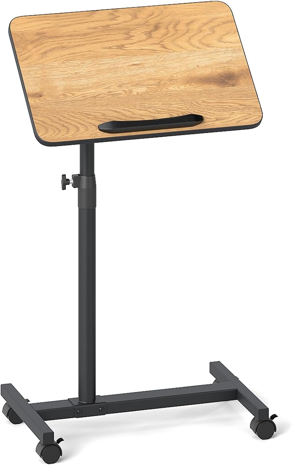 GOFLAME C-Shaped End Table Adjustable Height, Rolling Couch Sofa Side Table w...