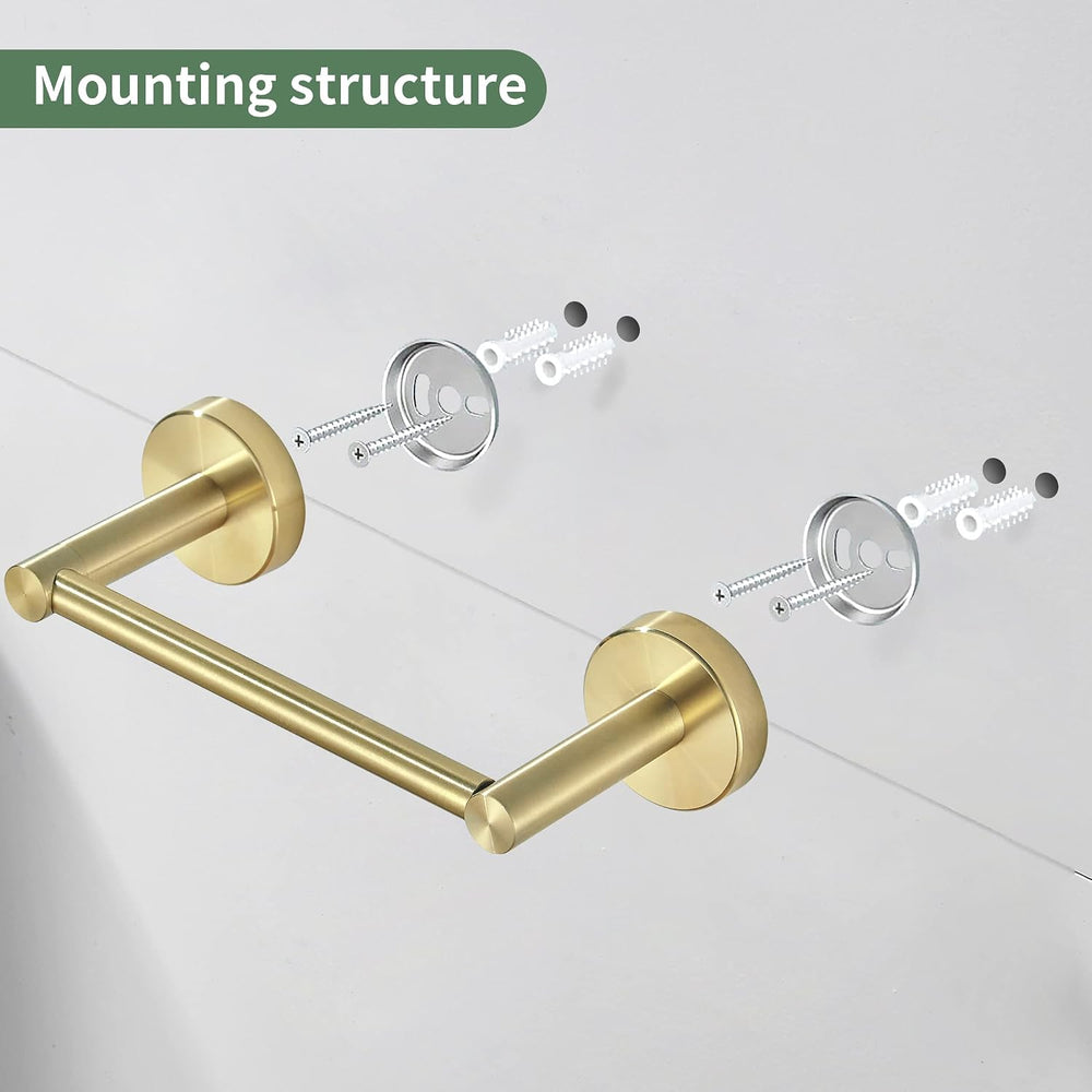 4 Pieces Brushed Gold Bathroom Hardware, Accessories Set Includes 15 to 24 In...