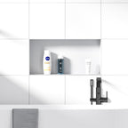 Stainless Steel Shower Niche 24" X 12", No Tile Needed Wall Niche Shower, Recessed Shower Shelf for Bathroom Storage, Matte White