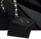 Black Microfiber Jewelry Display Flat Tray Ring Necklace Watch Organizer Display Tray