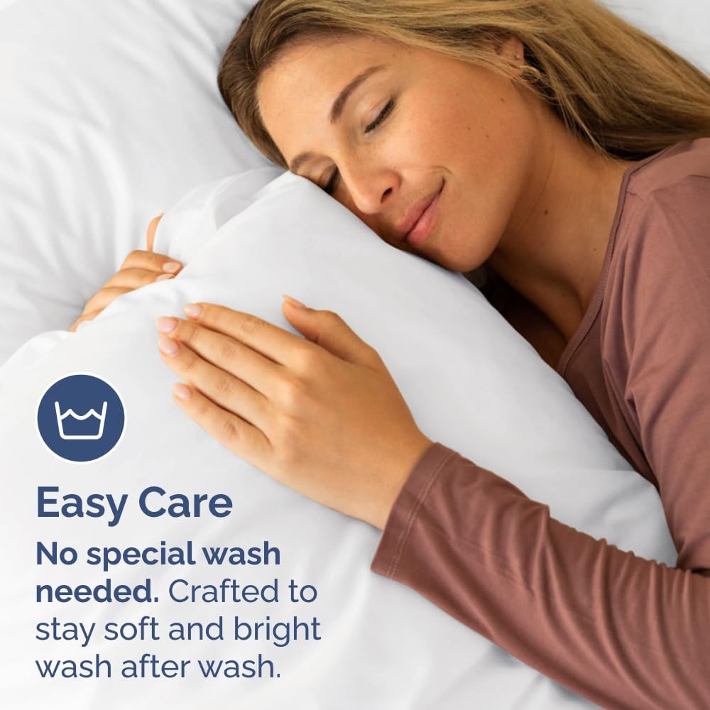 King Pillow Cases - 4 Pack - Super Soft Pillowcase Covers - Envelope Enclosure - Hotel Quality Pillow Protectors - Wrinkle Free, Fade, Shrink & Stain Resistant - Machine Washable - 20" x 40" (White)