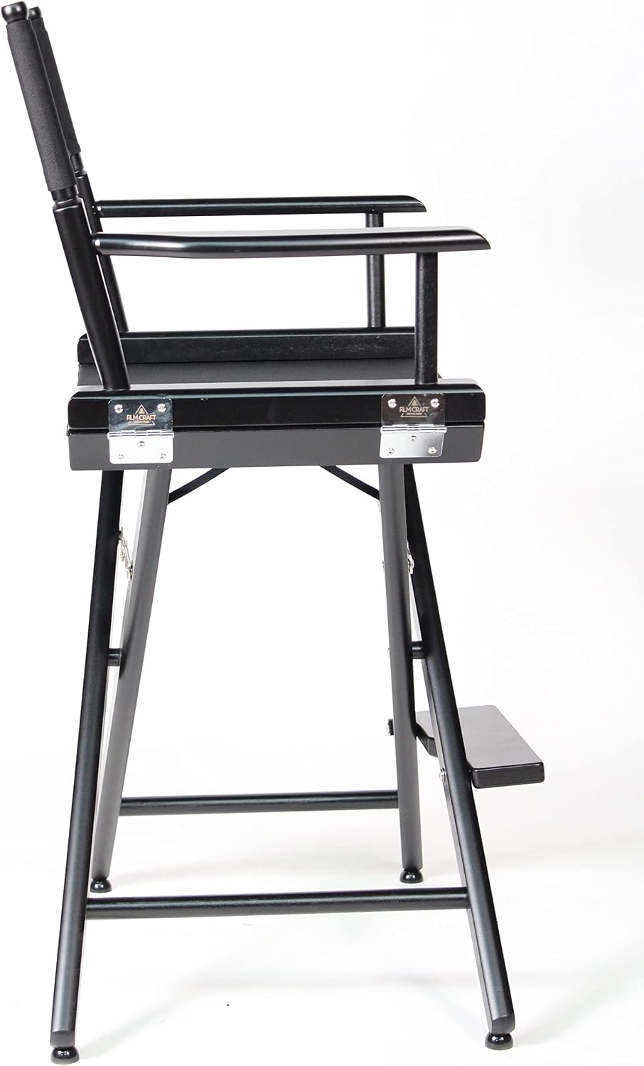 Filmcraft Pro Series Director Chair - Medium Black Finish with Black Canvas