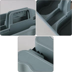 6 Pack Plastic 2 Compartments Cleaning Supplies Caddy, Commercial Carry Caddy Organizer with Handle, Gray