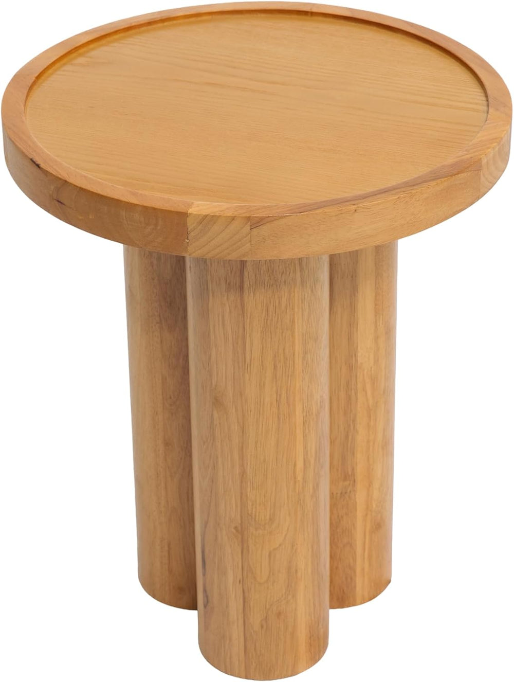 Christopher Knight Home Benny Round Solid Wood End Table, Wooden Side Table w...