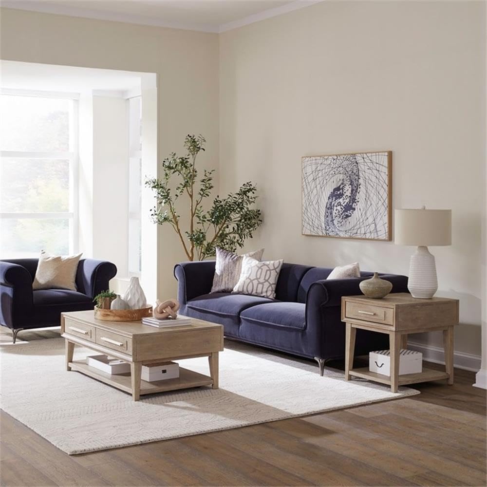 Pemberly Row 3-Piece Living Room Table Set, Sandstone Wood Finish, Includes R...