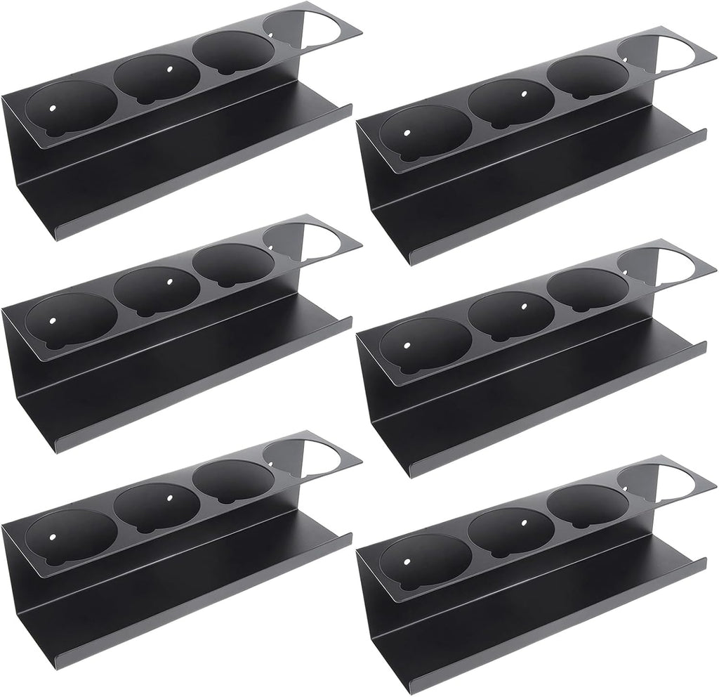 RealPlus Aerosol Spray Can Holder Rack Organizer, 4 Can Spray Bottle Holder Heavy-Duty Steel Wall Mounted for Garage and Workspace, Pack of 6