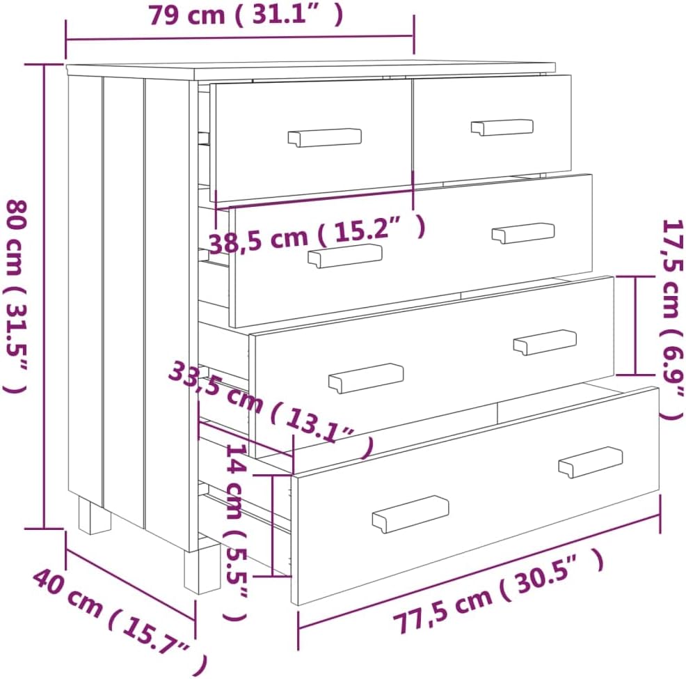 White Sideboard Buffet Cabinet, Solid Pine Wood and MDF Dining Room Credenza ...