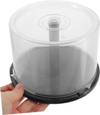 BESPORTBLE 2 Pcs Cd Storage Bucket Empty Dvd Storage Container Portable Cd Holder for Desktop or Bookshelf Protects Discs and Moisture 5.47 X 5.47 X 3.14 in