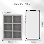 DesignSter Small Jewelry Tray, 2PCS Ring Organizer, Velvet Jewelry Display Tray, Stackable Jewelry Organizer Trays, Jewelry Drawer Organizer Inserts For Dresser, Jewelry Box (Gray)