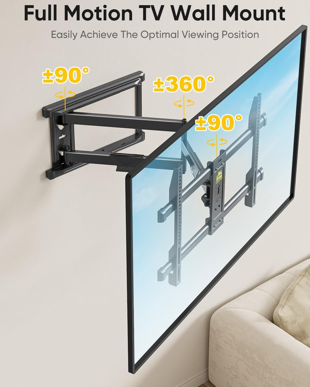 FORGING MOUNT Corner TV Wall Mount for Most 37-75 Inch TVs up to 99lbs | Full...