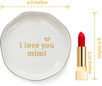HOME SMILE Mimi Gifts for Grandma Mother's Day-I love You Mimi Ring Dish-Mimi Gifts for Grandma Nana Birthday Christmas Valentine's,Gifts for Mimi from Grandkids Grandchildren