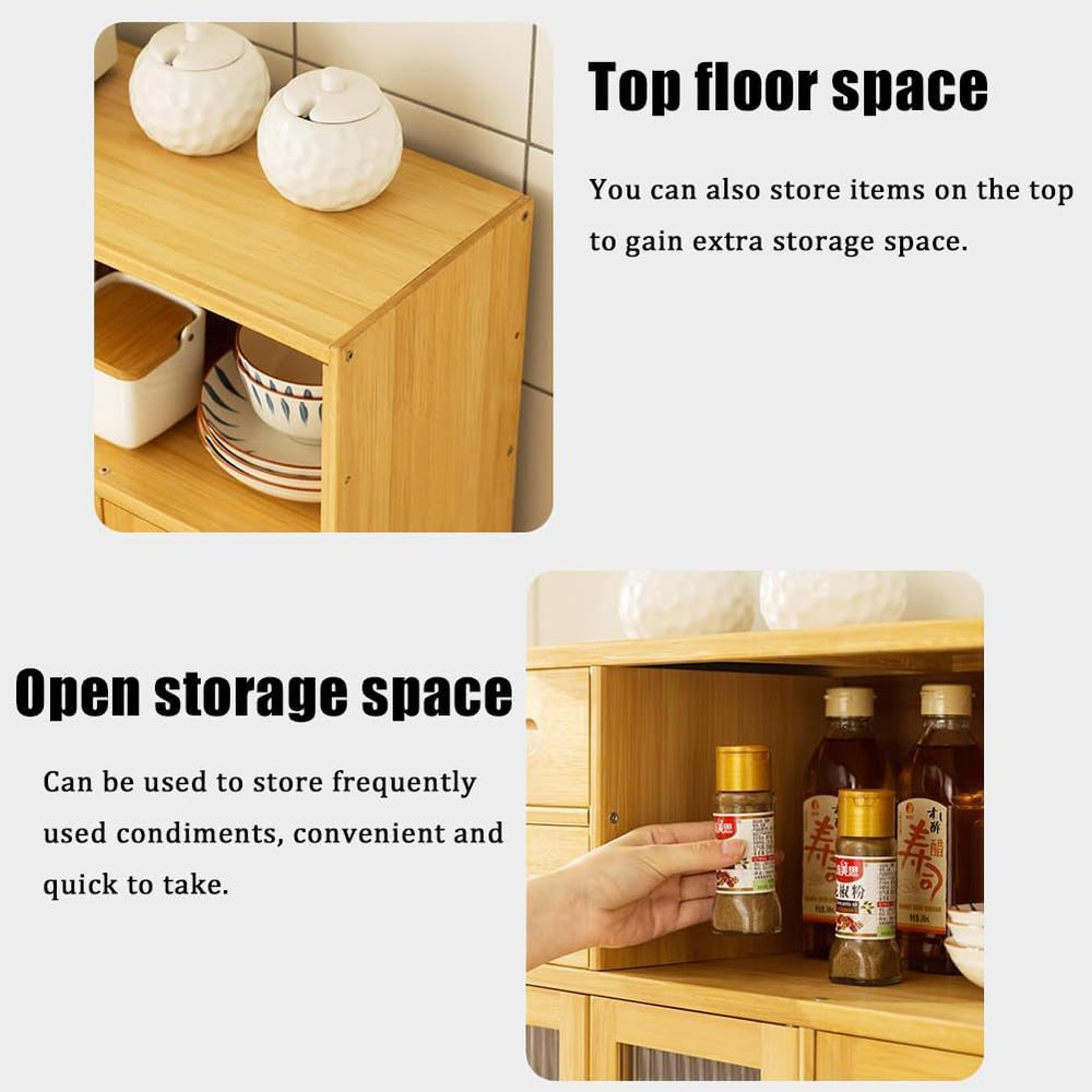 Countertop Cabinet, Small Countertop Pantry, Countertop Storage Cabinet with ...