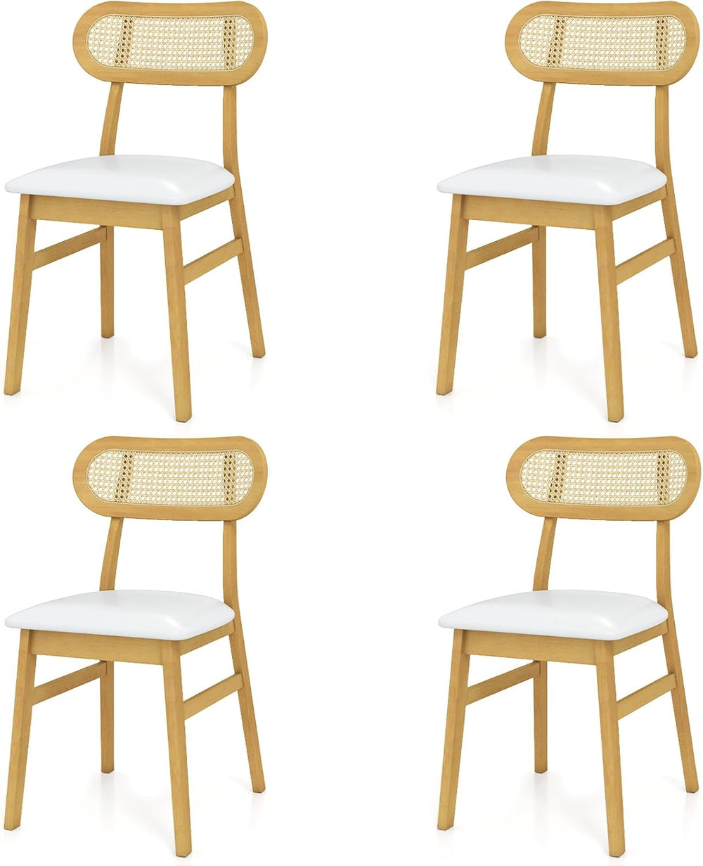 GOFLAME Wooden Dining Chairs Set of 4, Mid-Century Modern Kitchen Chairs with...