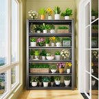 Heavy Duty Steel Metal Shelving Storage Shelves for Pantry/Kitchen/Laundry/Commercial/Garage/Basement, 36" Wx16 Dx78 H, 3000LBS Capacity, Adjustable, Brushed Finish,6 Tier Tall Shelf