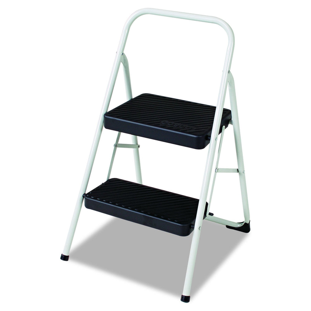 Cosco 11135CLGG1 2-Step Folding Steel Step Stool, 200lbs, 17 3/8w x 18d x 28 ...