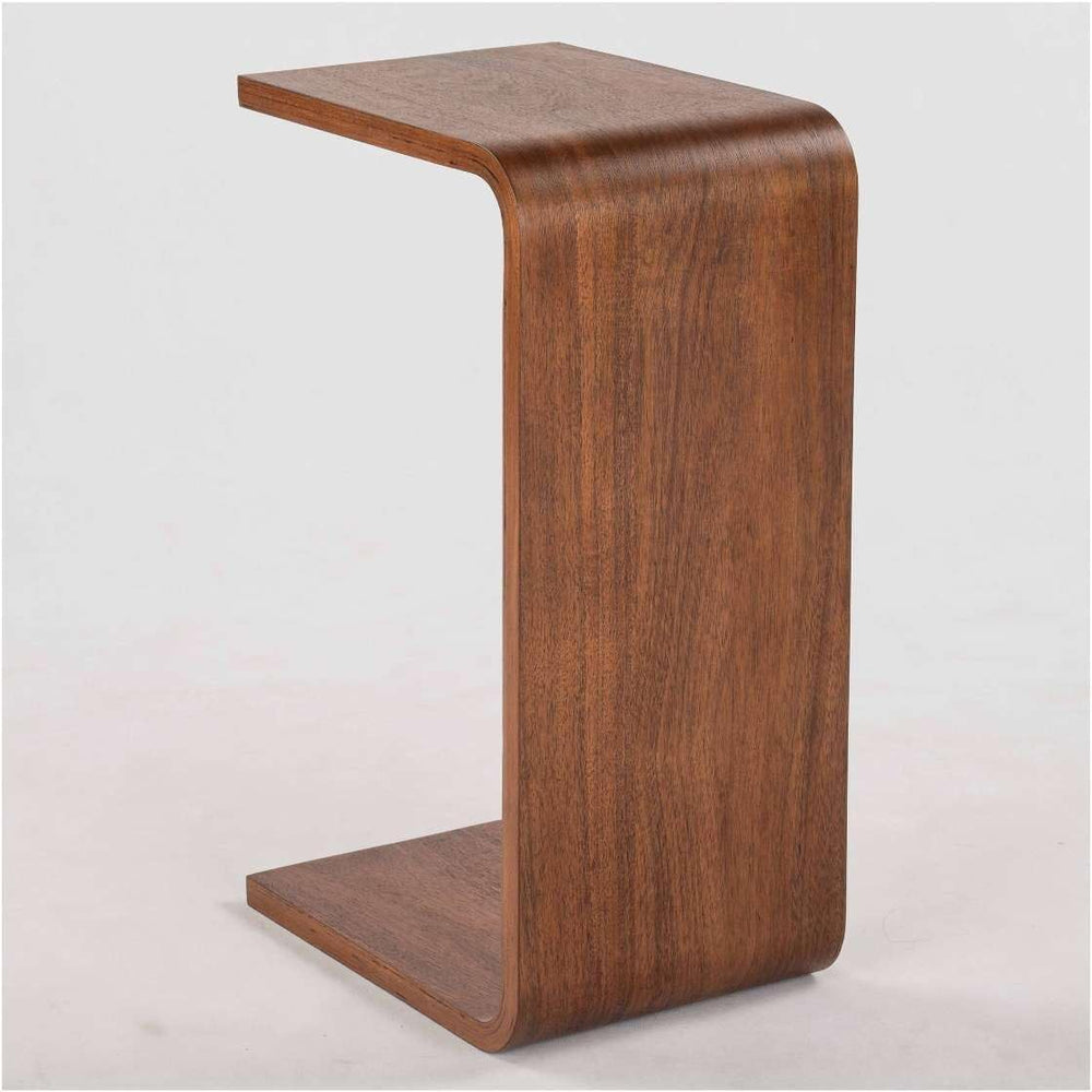 C-Shape Wooden Side Table – Multi-Functional for Living Room, Bedroom & H...