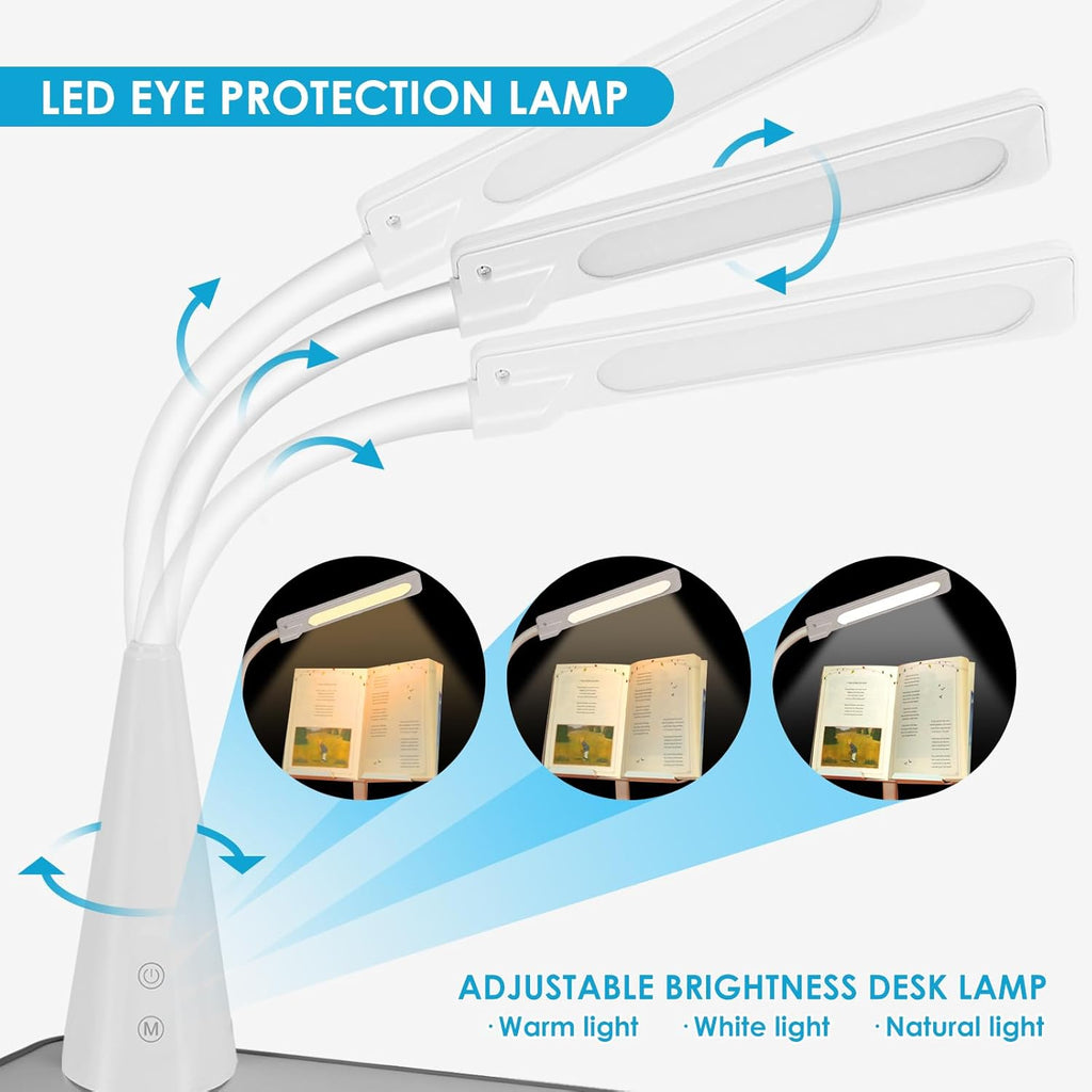 Artist hand Height Adjustable Kids Desk and Chair Set with LED Light,Drawer | Ergonomic Kids Desk with Tiltable Desktop, Kids Drawing Table Study Desk for Kids 3-12 Boys Girls