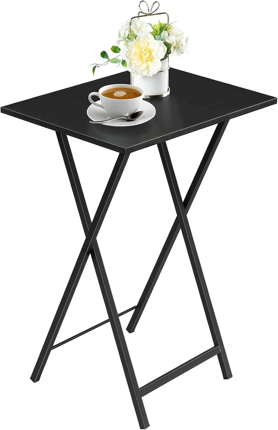 HOOBRO Folding TV Tray Table, Stable Snack Table for Small Space, Portable So...