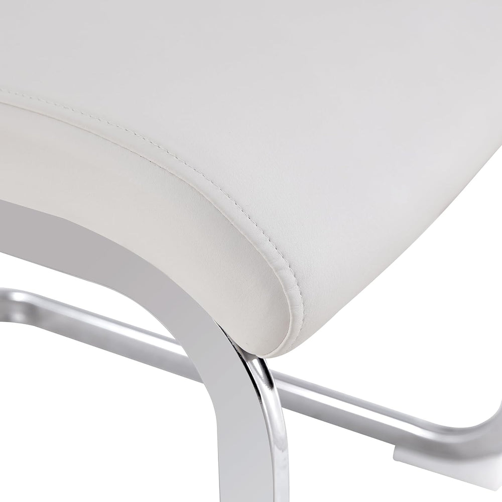 YUNDREAM Modern Marble Dining Table Set for 8,White Sliver 71''Dining...