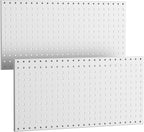 WALMANN Metal Pegboard Panels for Wall Garage Tools Pegboard for Garage, Workbench, Peg Board Tool Organizer Board(Pack of 2, Grey)
