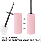 CERBIOR Bathroom Accessories Set Bath Ensemble Includes Soap Dispenser, Toothbrush Holder, Toothbrush Cup, Soap Dish for Decorative Countertop and Housewarming Gift (Pink Spiricle)