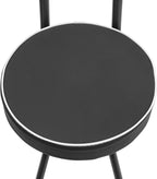Cushioned Padded Folding Stool, 2PCS Tall Foldable Stools with Backrest, Bar Folding Stool, Portable Collapsible Counter Height Chair for Kitchen Island Shop Cafe Dining (Black)