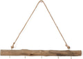 15-Inch Driftwood Wall Hanging Jewelry Hanger - Rustic Wood Logs Hanging Branch Decor with 5 Hooks, Handcrafted from Natural Drift Wood Pieces for Crafts (Rustic)