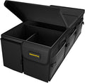 MIKKUPPA Car Trunk Organizer - 95L Collapsible Trunk Organizer with Lid, Sturdy Car Storage for SUV Auto Truck Van with Adjustable Straps and Non Slip Bottom (Black, X-Large)