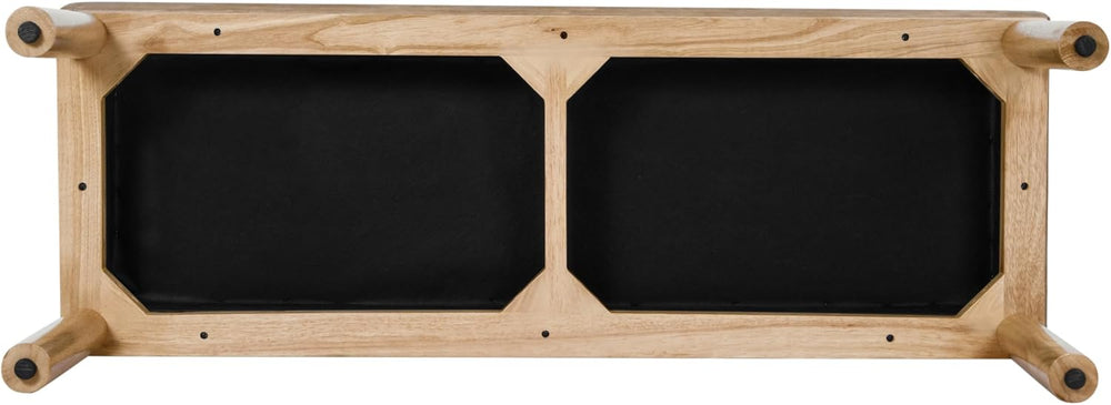 HomePop Oslo Bench - Sand Faux Leather