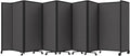 Versare Room Divider 360 Portable Wall Partition | Folding Panels | Large Freestanding Divider | Locking Wheels | Temporary Room Separator