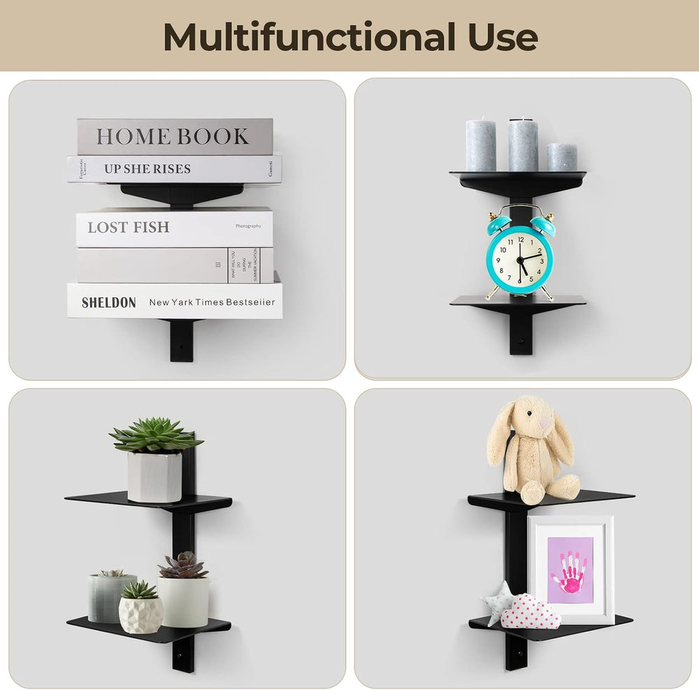 Floating Book Shelves for Wall, 6 Tier Invisible Floating Bookshelf, Vertical...