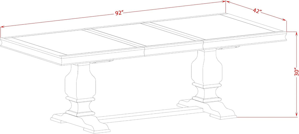 LKMA9-AWA-36 9 Pieces Dining table set includes a Rectangular Dining Table an...